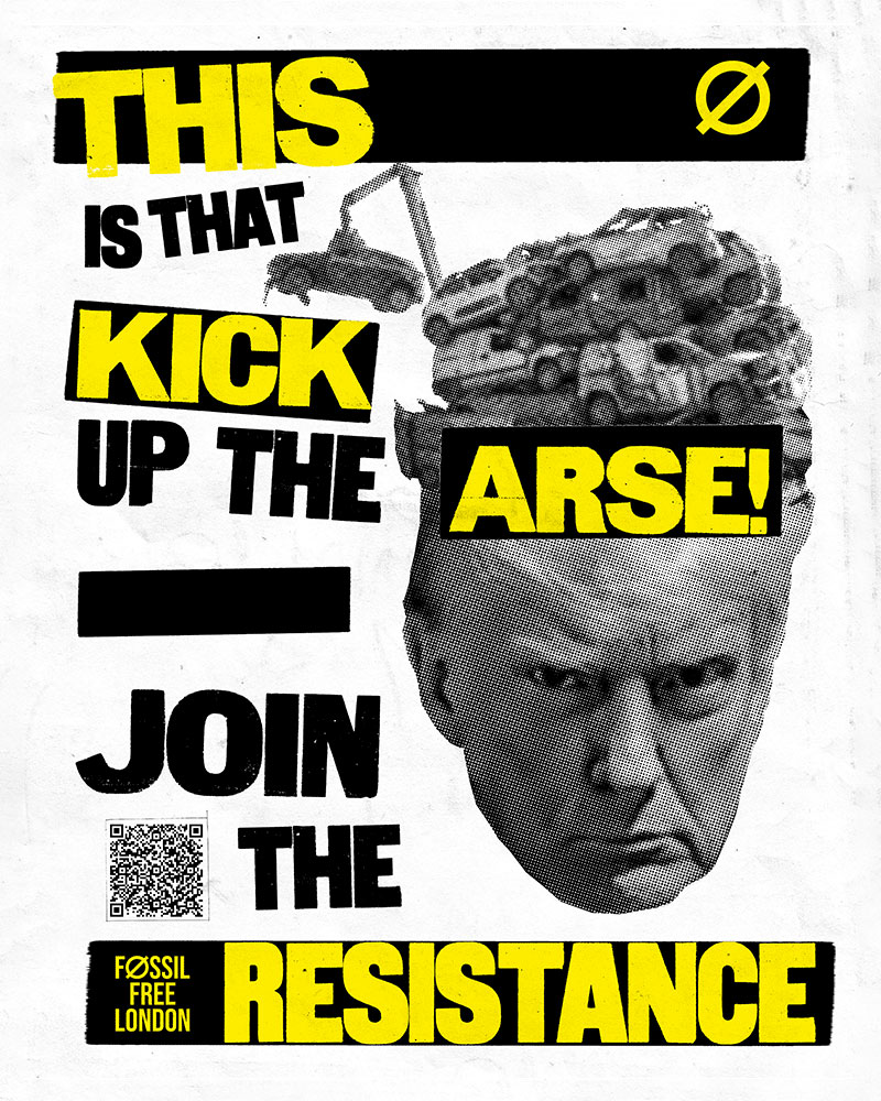 Trump Fossil Free London Poster